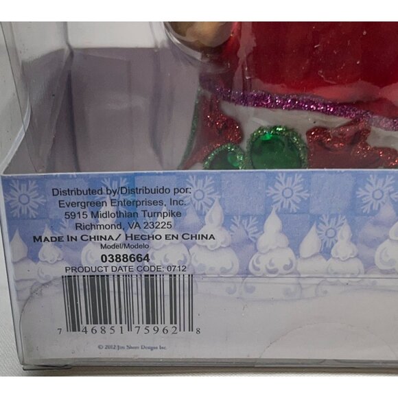 2012 Jim Shore Holiday Living Dashaway Santa Glass Christmas Ornament 0388664 - Picture 9 of 10
